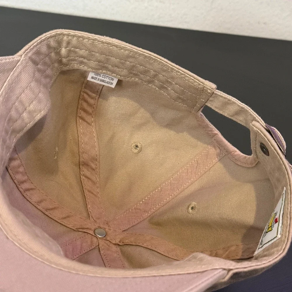 American Needle Masters 2018 Golf Tournament Hat Tan Khaki Cotton Adjustable Cap